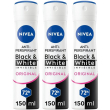 Nivea black & white invisible original spray 150 ml, deodorante spray