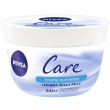 Nivea care crema nutriente 200 ml, crema idratante corpo, viso e mani per un nutrimento profondo 24h