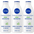 Nivea crema corpo aloe idratante 250 ml, idratante corpo 72h per