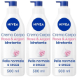 Nivea crema corpo idratante rosa & argan 500 ml, idratante corpo