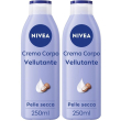 Nivea crema corpo vellutante 250 ml, corpo idratante 72 ore e ve