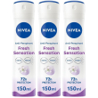 Nivea fresh sensation spray 150 ml, deodorante donna spray per una pro