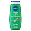 Nivea gel doccia fresh aloe 250 ml, bagnoschiuma in gel rinfrescante con aloe vera, vitamina c & e