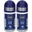 Nivea men cool kick dedorante roll-on 2x50 ml