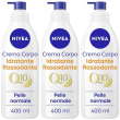 Nivea q10 crema corpo idratante rassodante 400 ml, corpo rassoda