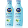 Nivea sun latte doposole hydrate 400 ml, dopo sole idratante con aloe