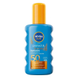 Nivea sun protect & bronze spf50 200ml latte solare per pelle chiara protezione alta con colore dorato