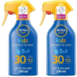 Nivea sun spray solare kids protect & care fp30 270 ml, crema solare p