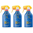 Nivea sun spray solare kids protect & care fp30 270 ml, crema solare p