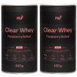 Nu3 clear whey raspberry refuel set da 2 2x420 g polvere