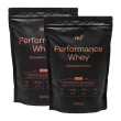 Nu3 performance whey probierpaket cioccolato + fragola 2x1000 g polver