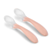 Nuvita easy eating set di 2 cucchiai in silicone 6+ mesi colore rosa, 2 cucchiai