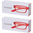 Occhiali da lettura glassio cupertino colore rosso gradazione +3,0 1 s