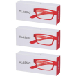 Occhiali da lettura glassio cupertino colore rosso gradazione +3,5 3x1