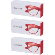 Occhiali da lettura glassio fremont colore rosso gradazione +2,0 3x1 s