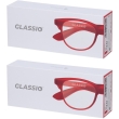 Occhiali da lettura glassio fremont colore rosso gradazione +3,0 2x1 s
