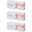 Occhiali da lettura glassio monterey colore arancione gradazione +2,5