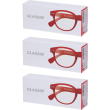 Occhiali da lettura glassio newport colore rosso gradazione +1,5 3x1 s