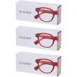 Occhiali da lettura glassio newport colore rosso gradazione +2,5 3x1 s