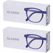 Occhiali da lettura glassio sacramento colore blu scuro gradazione +1,