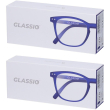 Occhiali da lettura glassio sacramento colore blu scuro gradazione +2,