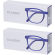 Occhiali da lettura glassio sacramento colore blu scuro gradazione +2,