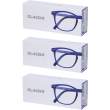 Occhiali da lettura glassio sacramento colore blu scuro gradazione +3,