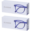 Occhiali da lettura glassio sacramento colore blu scuro gradazione +3,