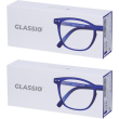 Occhiali da lettura glassio sacramento colore blu scuro gradazione +3,
