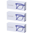 Occhiali da lettura glassio sacramento colore blu scuro gradazione +3,