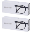 Occhiali da lettura glassio sacramento colore nero gradazione +3,5 2x1