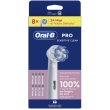oral-b testine di ricambio pro sensitive clean 8 pezzi