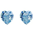 Orecchino cuore 6mm acquamarin