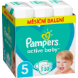 Pampers active baby nappies 5x150