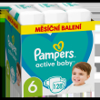Pampers active baby nappies 6x128