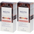 Phyto color kit 5,35 castano chiaro cioccolato set da 2 2x1 pz