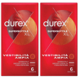 Profilattico durex supersottile xl 6 pezzi set da 2 st