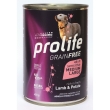 Prolife grain free agnello fresco con patate cibo umido per cani adulti taglia media/grande lattina 400g 197b