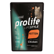 Prolife life style pollo fresco cibo umido per gattini bustina 85g 197b