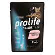 Prolife sterilised maiale fresco e patate cibo umido per gatti adulti bustina 85g 197b