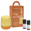 Purae kit day to night diffusore a ultrasuoni mini colore giallo e arancione + sinergia attiva + sinergia rilassa