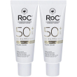 Roc® soleil protect fluido viso levigante anti rughe spf50+ 2x50 ml