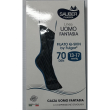 Sauber linea uomo fantasia filato q-skin 13-17 mmhg calza 70 denari spiga nero taglia s/m