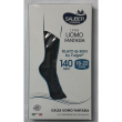 Sauber linea uomo fantasia filato q-skin 18-22 mmhg calza 140 denari nero pois rossi taglia s/m