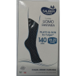 Sauber linea uomo fantasia filato q-skin 18-22 mmhg calza 140 denari spiga nero taglia l/xl