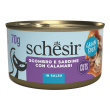 Schesir gatto salsa grain free sgombro con sardine e calamari 70gr (lattina)