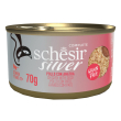 Silver senior cat pollo con anatra filetti e mousse doppia texture in brodo - 70gr