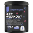 T-rex integratore pre workout con creatina taurina citrullina e vitamine in polvere gusto frutti di bosco, 250g