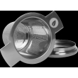 Tea master - filtro per il te con coperchio/base d'appoggio - silver