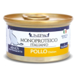 Unipro gatto monoproteico adulti mantenimento pollo 85gr (lattina)